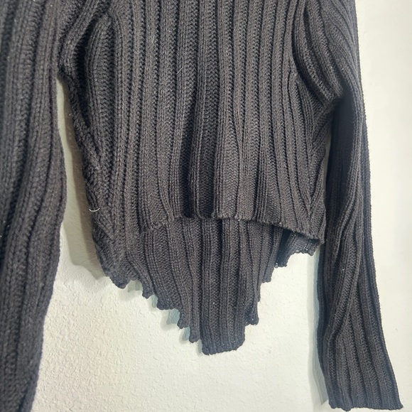 Almost Famous Black Ribbed Sweater - Picture 4 of 6